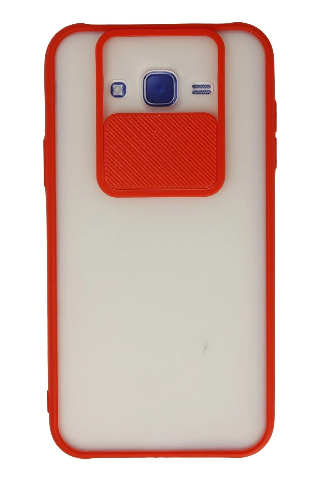 Mey İthalat® Samsung Galaxy J7 Kılıf Palm Buzlu Kamera Sürgülü Silikon - Kırmızı