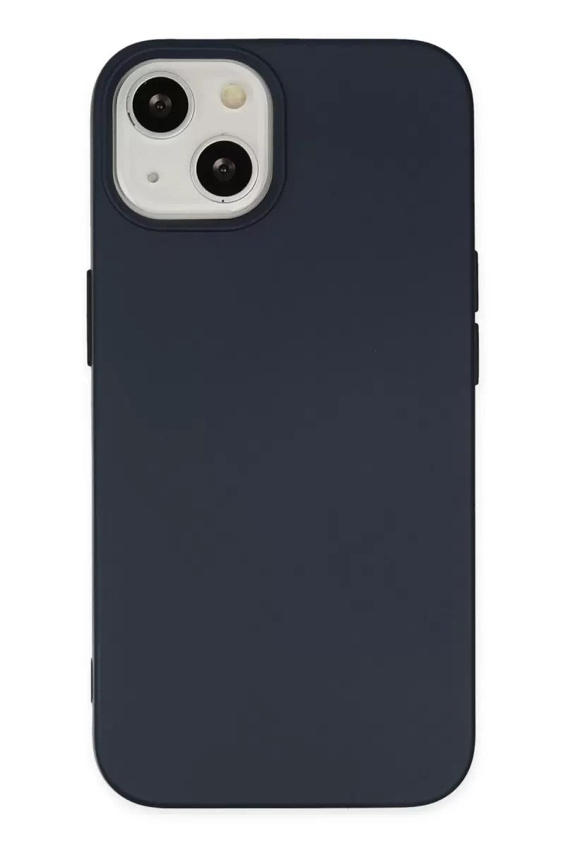 Mey İthalat® iPhone 15 Kılıf Nano içi Kadife Silikon - Lacivert