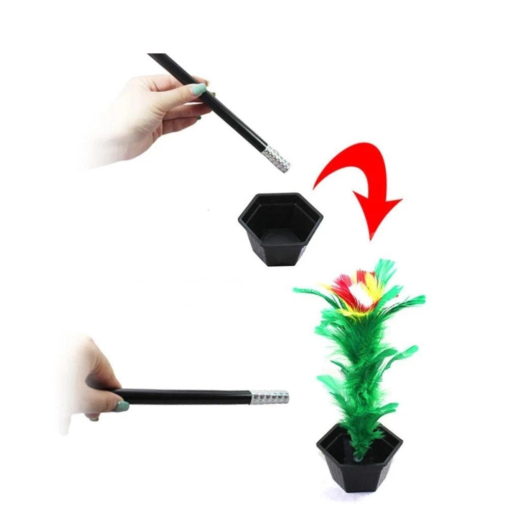 Mey İthalat® Çiçek Çıkaran Sihirli Çubuk Sihirli Çiçek Sihirbazlık Oyunu