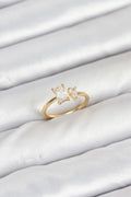 Mey İthalat® Pirinç Gold Renk Zirkon Taşlı Kadın Yüzük
