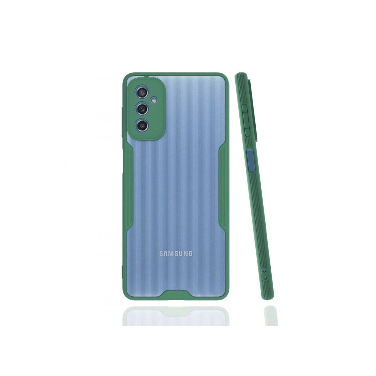 Mey İthalat® Samsung Galaxy M52 5G Kılıf Platin Silikon - Yeşil