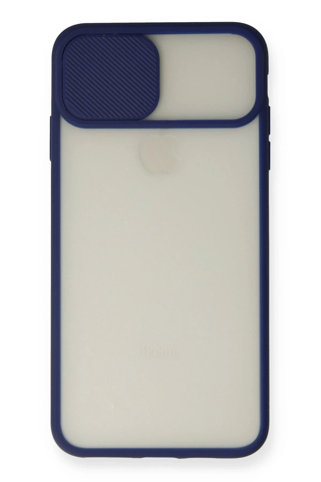 Mey İthalat® iPhone XS Max Kılıf Palm Buzlu Kamera Sürgülü Silikon - Lacivert