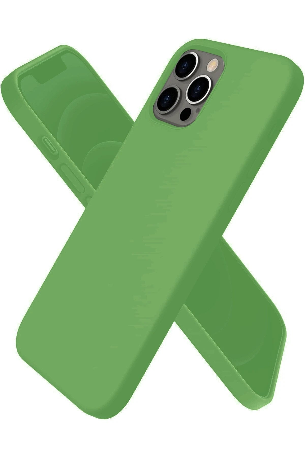 Mey İthalat® iPhone 12 Pro Kılıf First Silikon - Yeşil