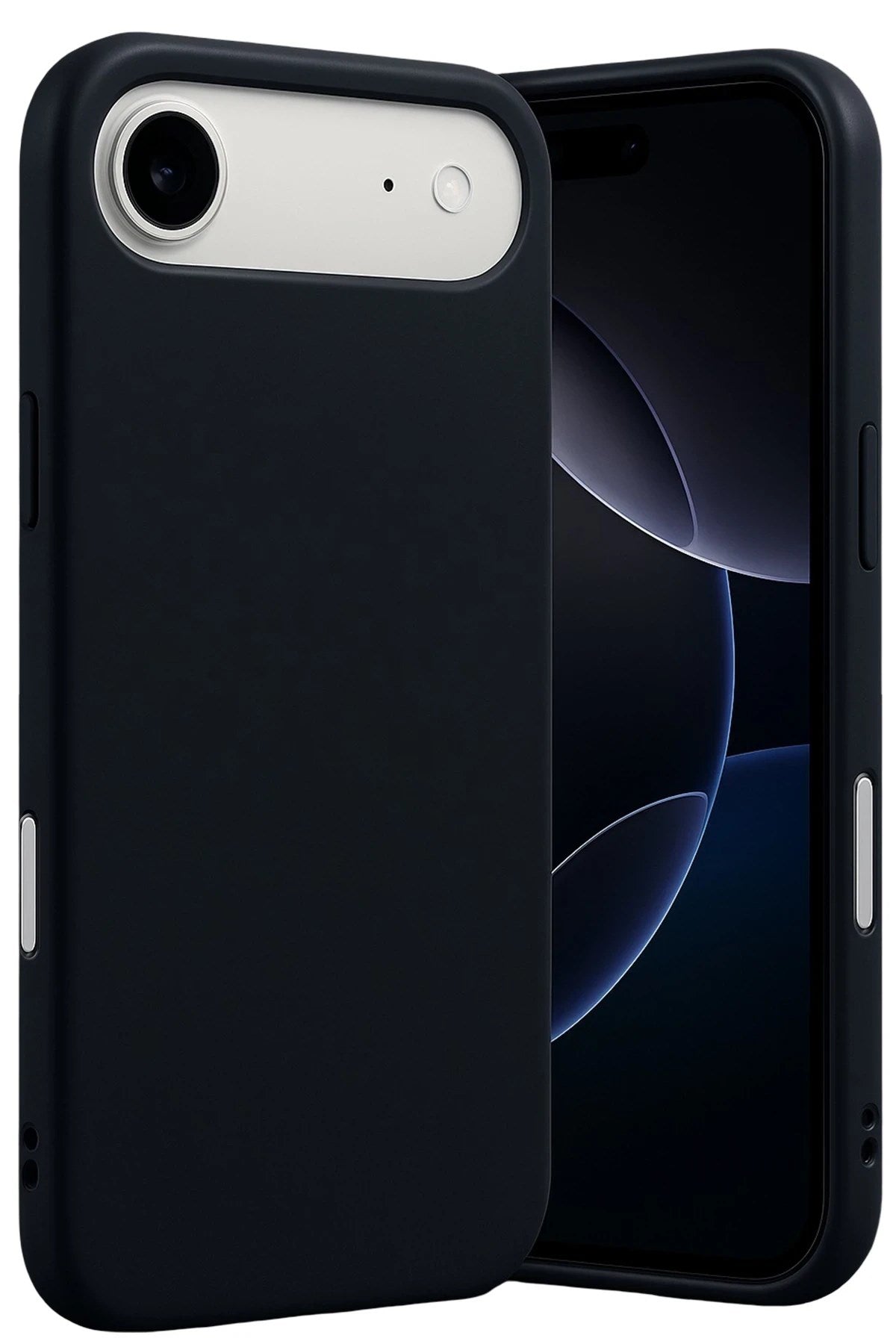 Mey İthalat® iPhone 17 Air Nano içi Kadife Silikon - Siyah