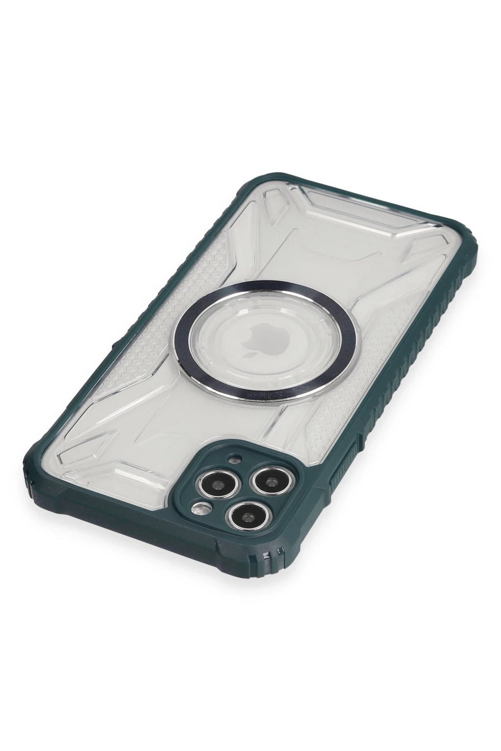 Mey İthalat® iPhone 11 Pro Max Kılıf Prag Magneticsafe Kapak - Koyu Yeşil