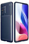 Mey İthalat® Poco F3 Kılıf Auto Focus Karbon Kapak - Lacivert