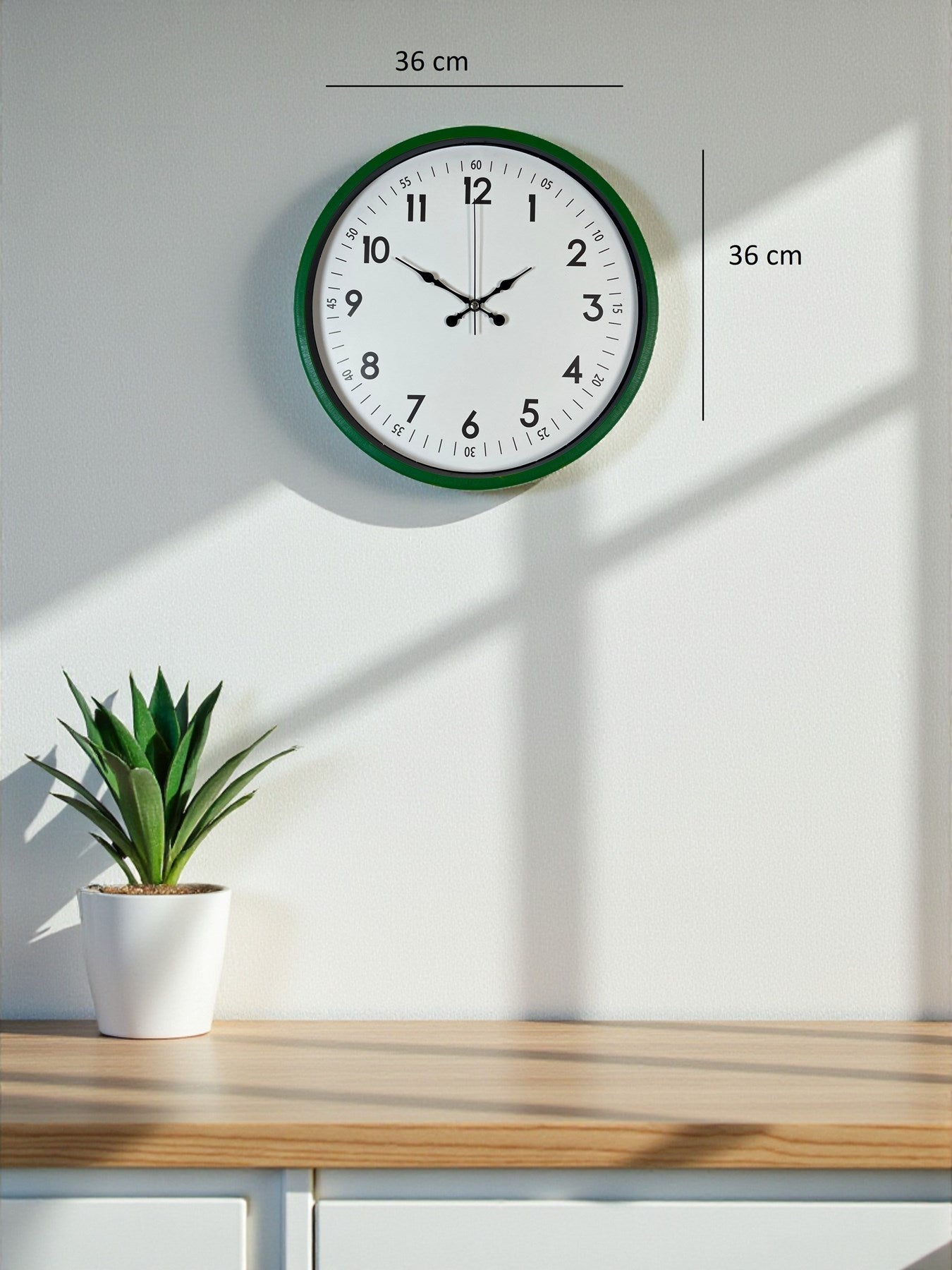 36 Cm Yeşil Dekoratif Duvar Saati