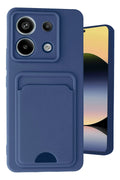 Mey İthalat® Redmi Note 13 Pro 5G Kılıf Kelvin Kartvizitli Silikon - Lacivert