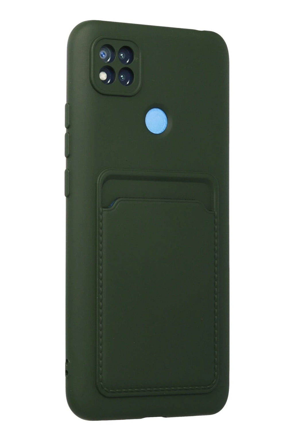 Mey İthalat® Redmi 9C Kılıf Kelvin Kartvizitli Silikon - Koyu Yeşil