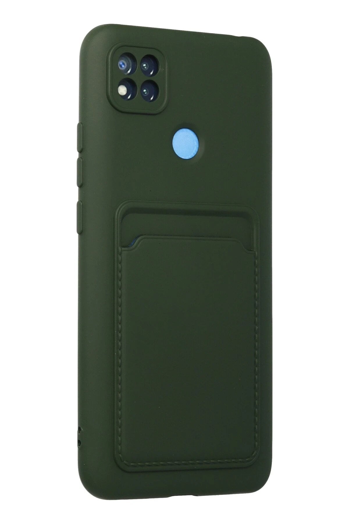 Mey İthalat® Redmi 9C Kılıf Kelvin Kartvizitli Silikon - Koyu Yeşil