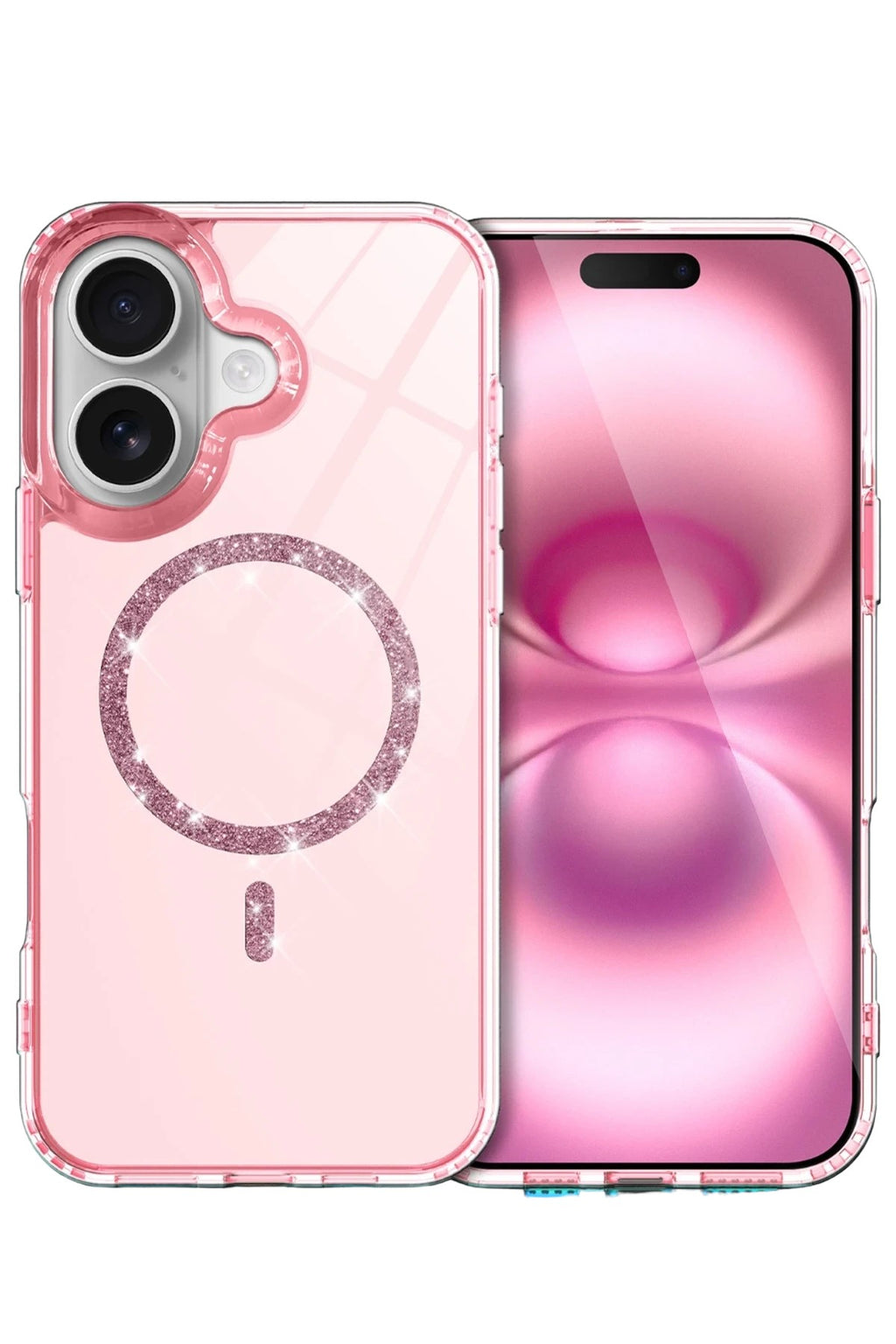 Mey İthalat® iPhone 16 Plus Live Diamond Magsafe Kapak - Pembe
