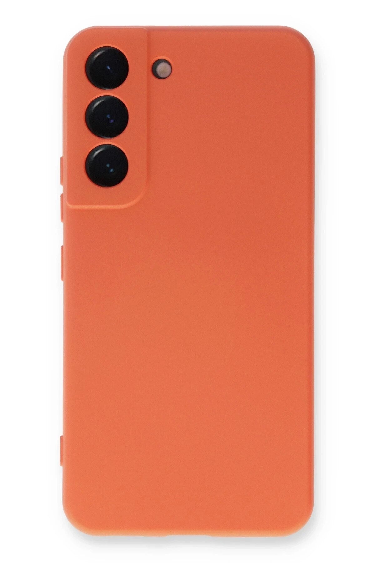 Mey İthalat® Samsung Galaxy S22 Plus Kılıf Nano içi Kadife Silikon - Turuncu