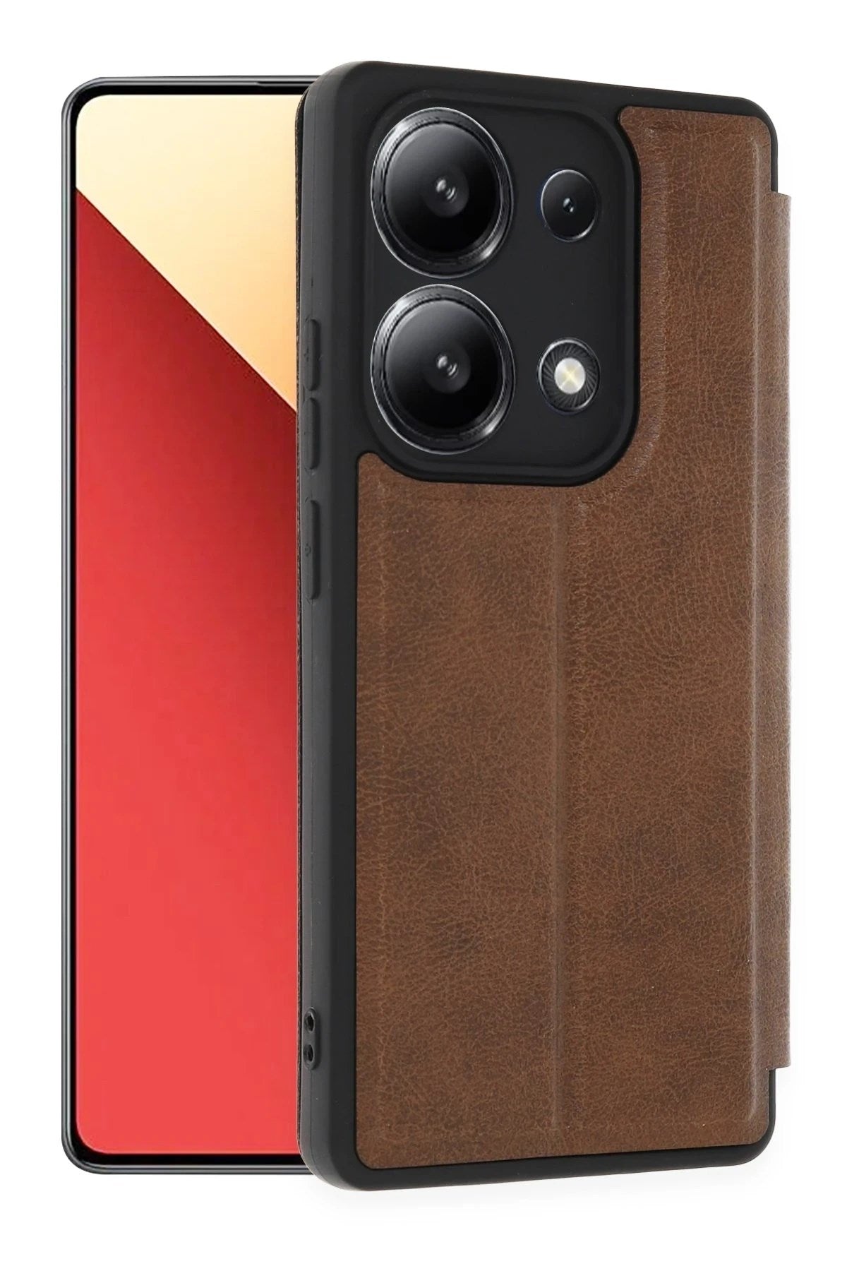 Mey İthalat® Redmi Note 13 4G Kılıf Flip Cover - Taba