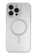 Mey İthalat® iPhone 14 Pro Kılıf Moshi Lens Magneticsafe Silikon - Gümüş