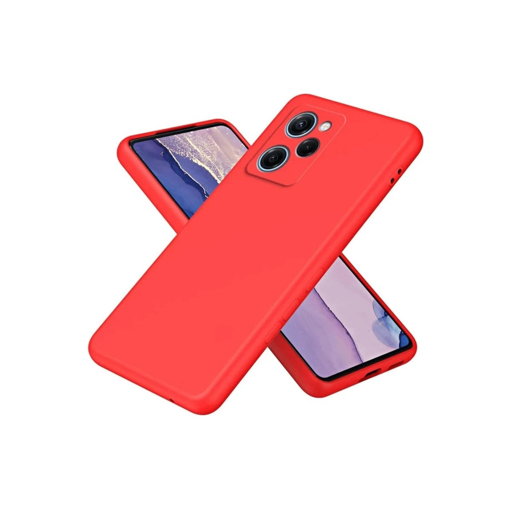 Mey İthalat® Poco X5 Pro 5G Nano içi Kadife Silikon - Kırmızı