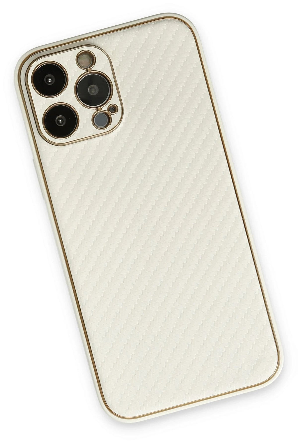 Mey İthalat® iPhone 13 Pro Kılıf Coco Karbon Silikon - Beyaz