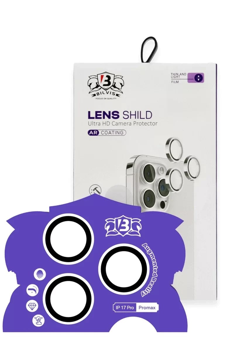 Mey İthalat® iPhone 17 Pro Max Bilvis Titan Kamera Lens - Gümüş