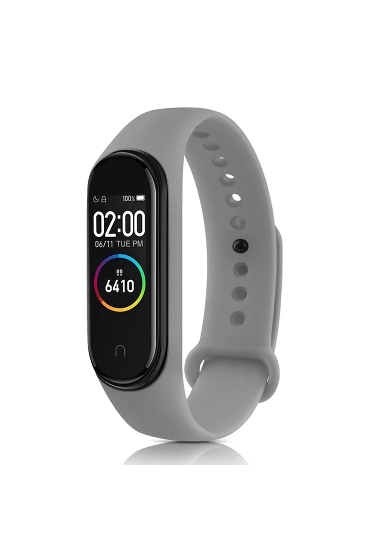 Mey İthalat® Mi Band 7 Klasik Kordon - Açık Gri