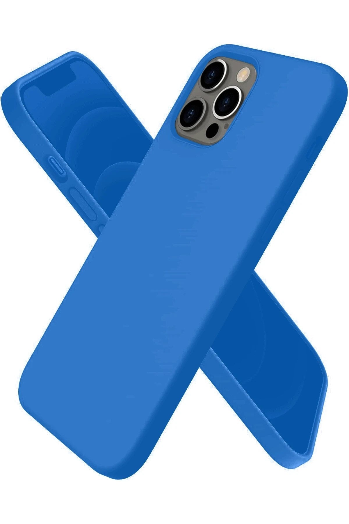 Mey İthalat® iPhone 12 Pro Max Kılıf First Silikon - Mavi