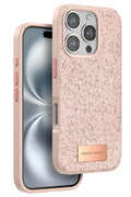 Mey İthalat® iPhone 16 Pro Bright Simli Kapak - Pembe