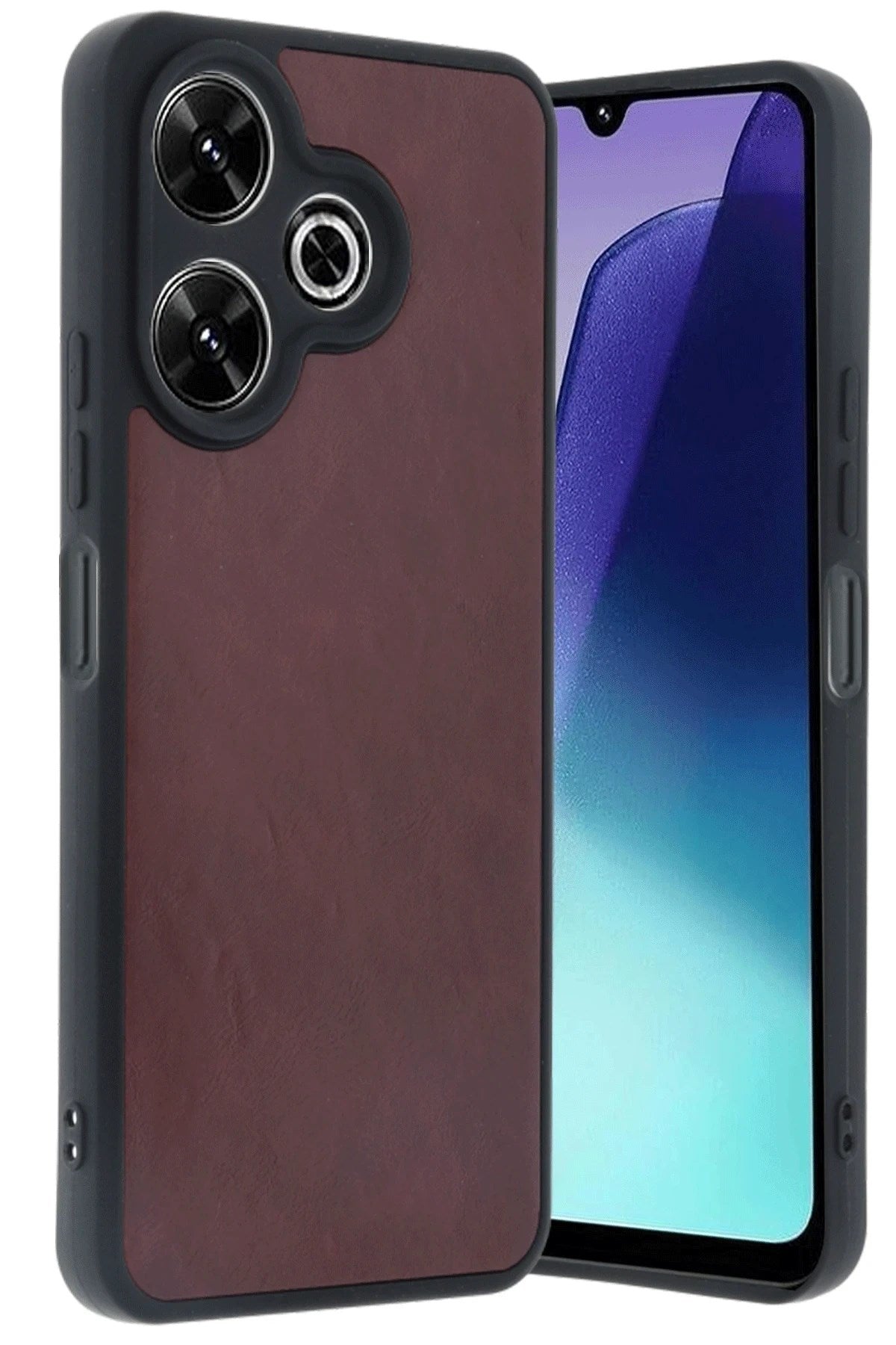 Mey İthalat® Redmi 13 4G Kılıf Aras Deri Kapak - Bordo
