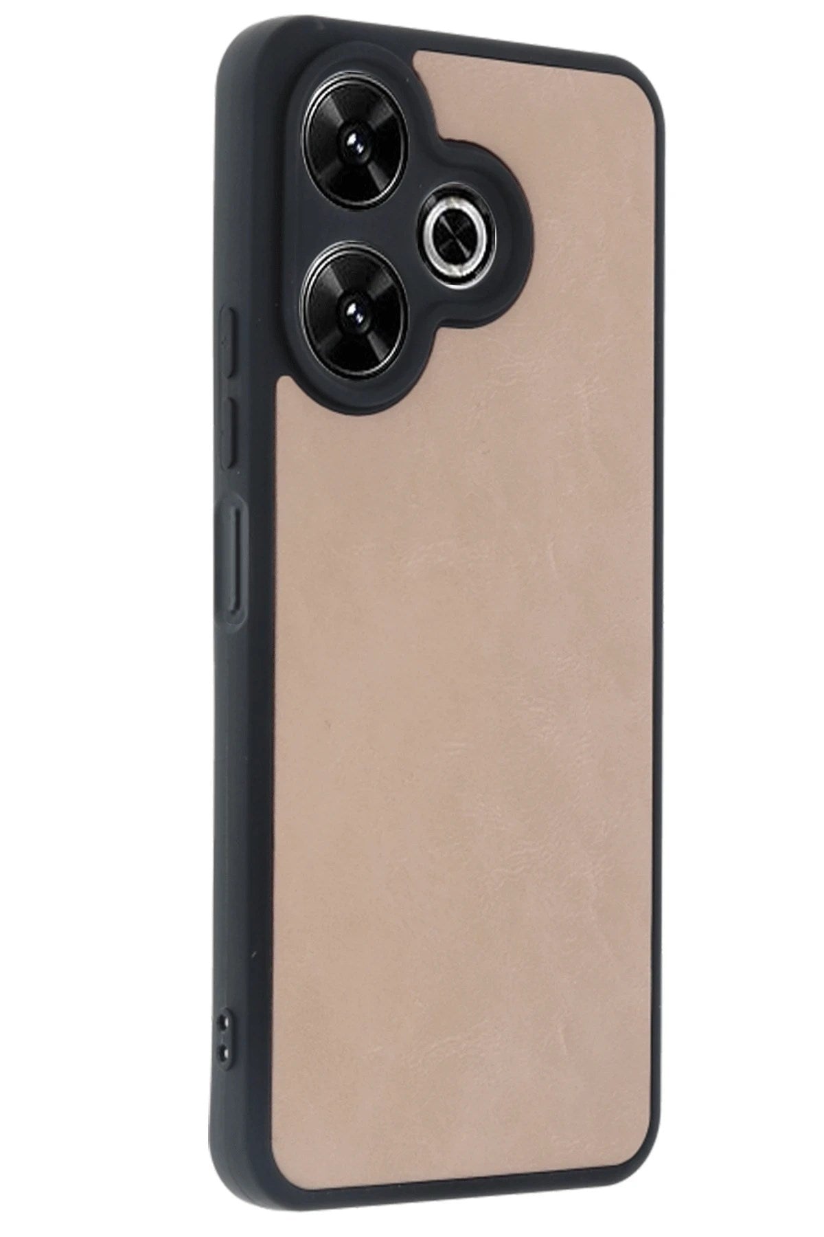 Mey İthalat® Redmi 13 4G Kılıf Aras Deri Kapak - Pudra