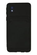 Mey İthalat® Samsung Galaxy A01 Core Kılıf Kelvin Kartvizitli Silikon - Siyah