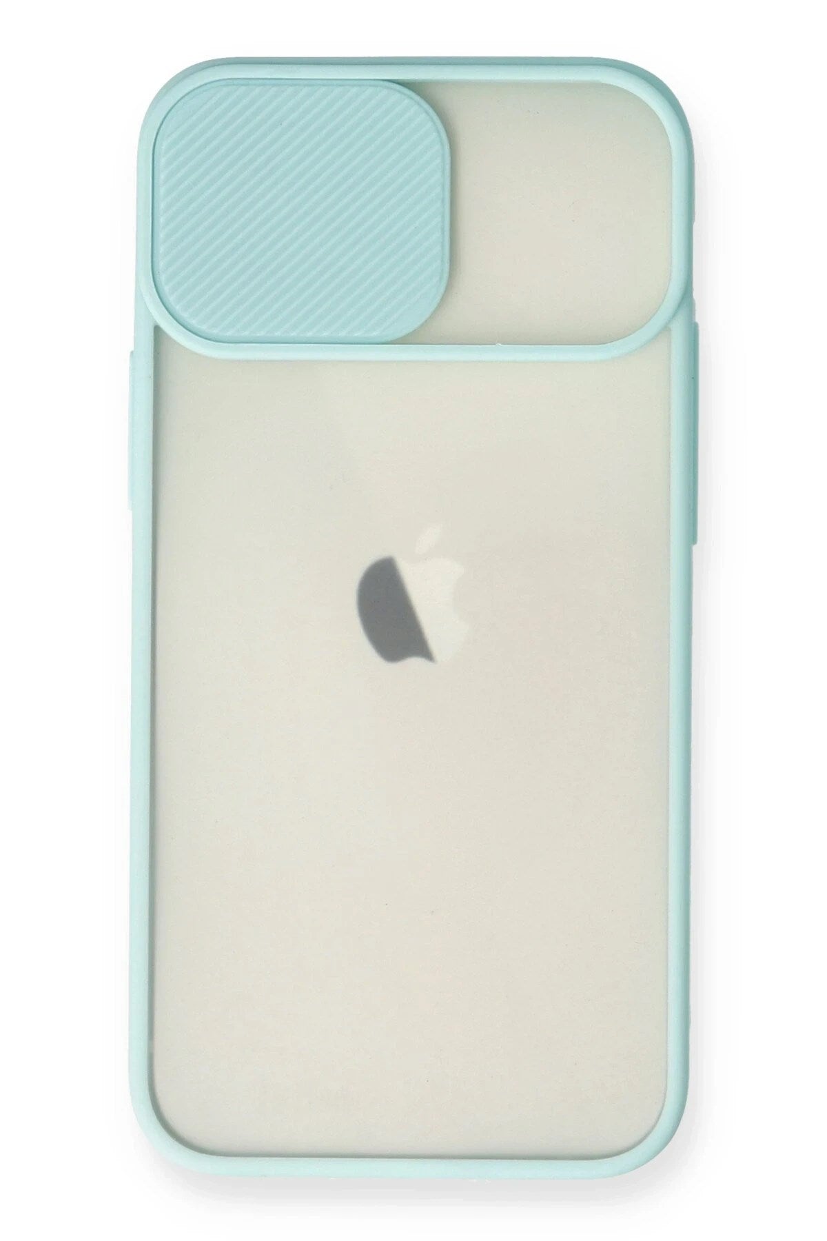 Mey İthalat® iPhone 11 Kılıf Palm Buzlu Kamera Sürgülü Silikon - Turkuaz