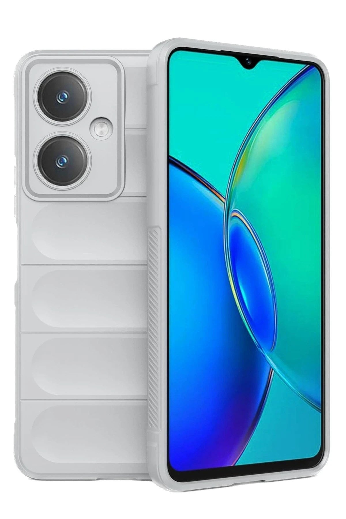 Mey İthalat® Vivo Y27 Kılıf Optimum Silikon - Krem