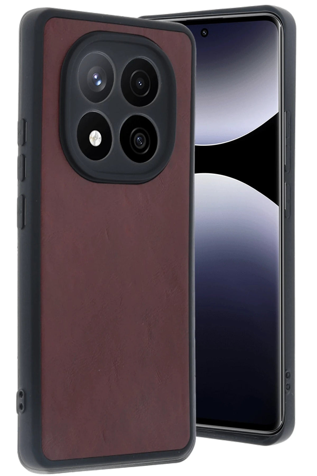 Mey İthalat® Redmi Note 14 Pro 5G Kılıf Aras Deri Kapak - Bordo