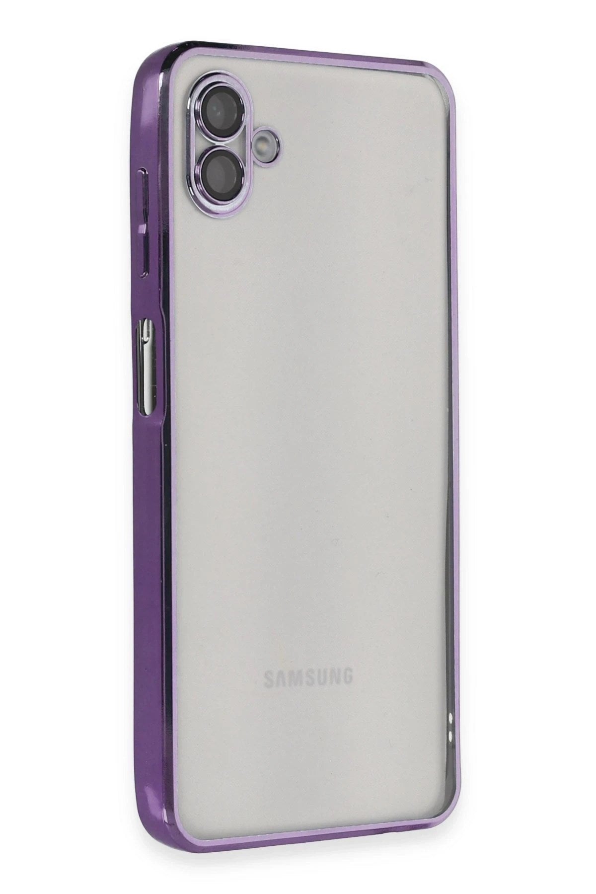 Mey İthalat® Samsung Galaxy A04 Kılıf Lensli Silikon - Mor