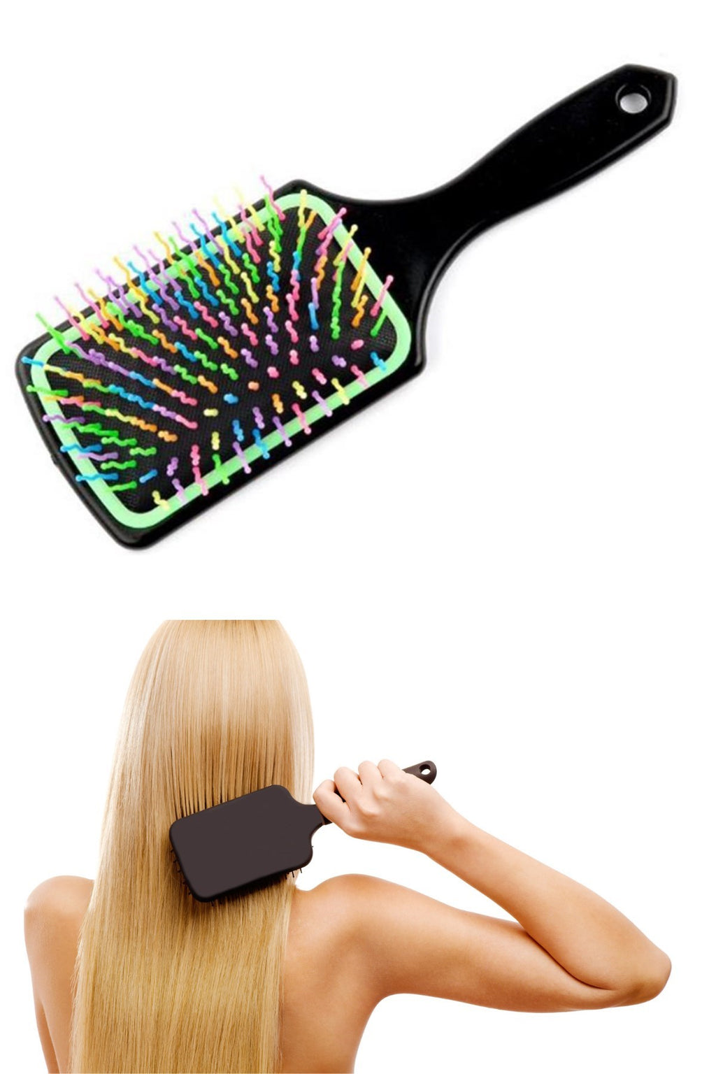 Saç Açıcı Pratik Renkli Uçlu Plastik Saç Fırçası Tarağı Ergonomik Tarak