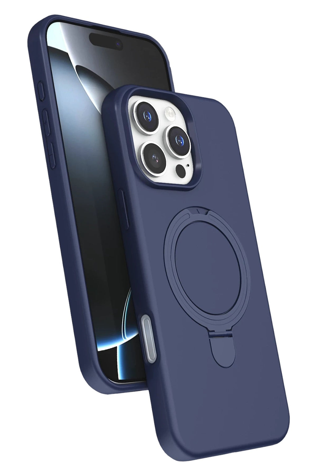 Mey İthalat® iPhone 16 Pro Regal Magsafe Standlı Kapak - Lacivert