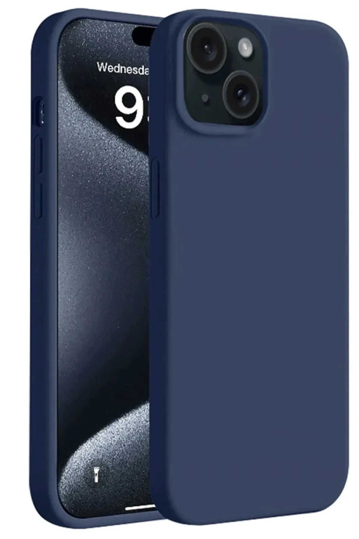 Mey İthalat® iPhone 15 Kılıf First Silikon - Lacivert