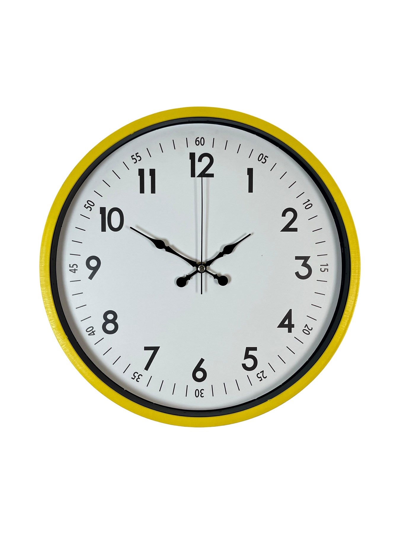 36 Cm Sarı Modern Dekoratif Duvar Saati