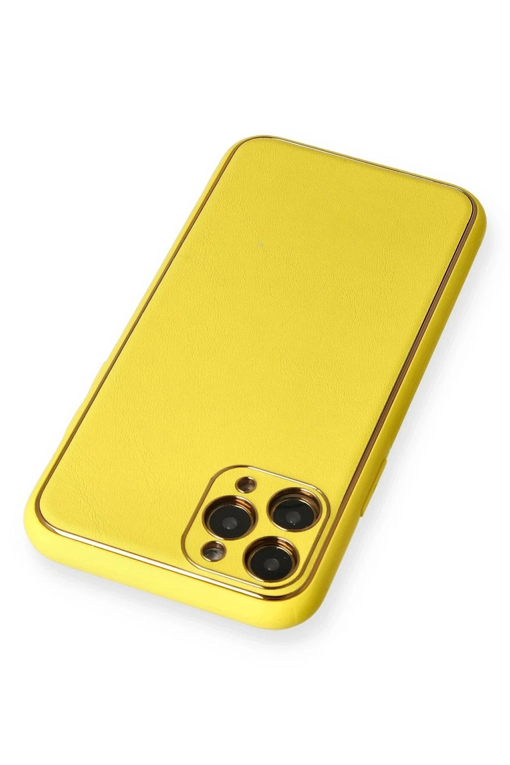Mey İthalat® iPhone 11 Pro Kılıf Coco Deri Silikon Kapak - Sarı