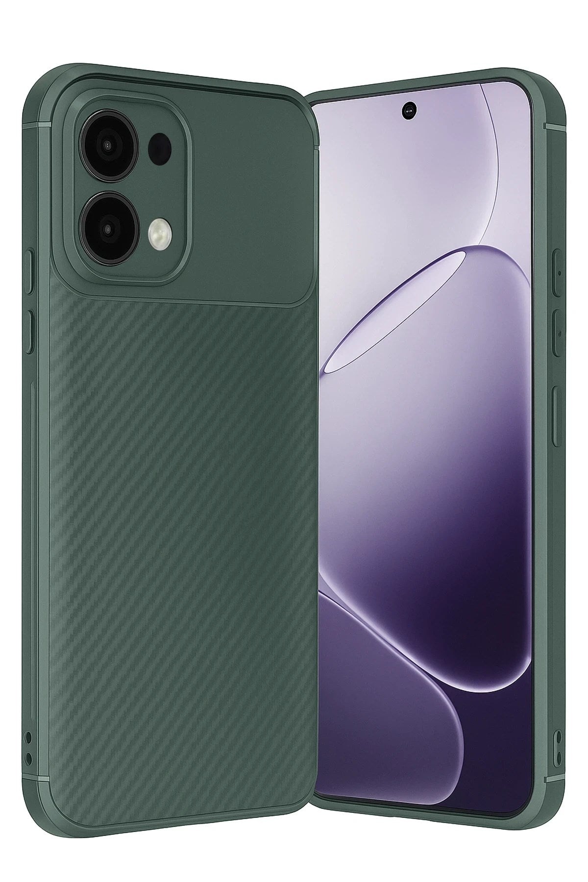 Mey İthalat® A6 Pro 4G Auto Focus Karbon Kapak - Koyu Yeşil