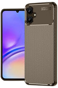 Mey İthalat® Samsung Galaxy A06 Kılıf Auto Focus Karbon Kapak - Kahverengi