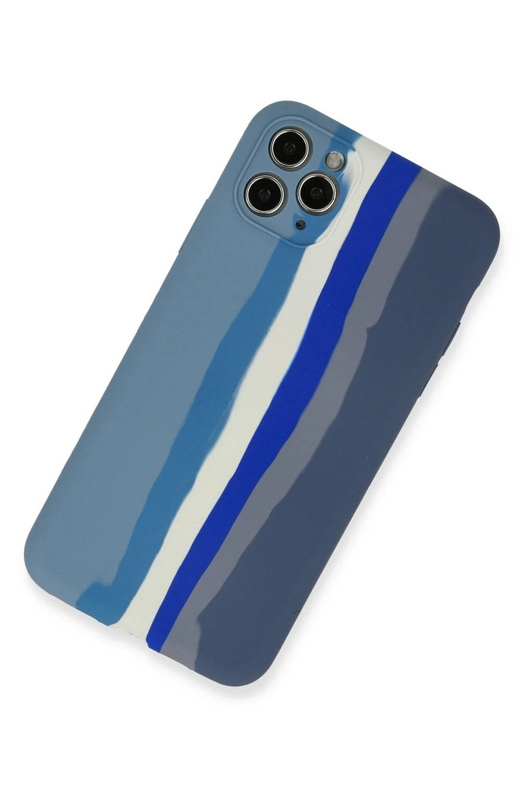 Mey İthalat® iPhone 11 Pro Kılıf Ebruli Lansman Silikon - Mavi-Gri