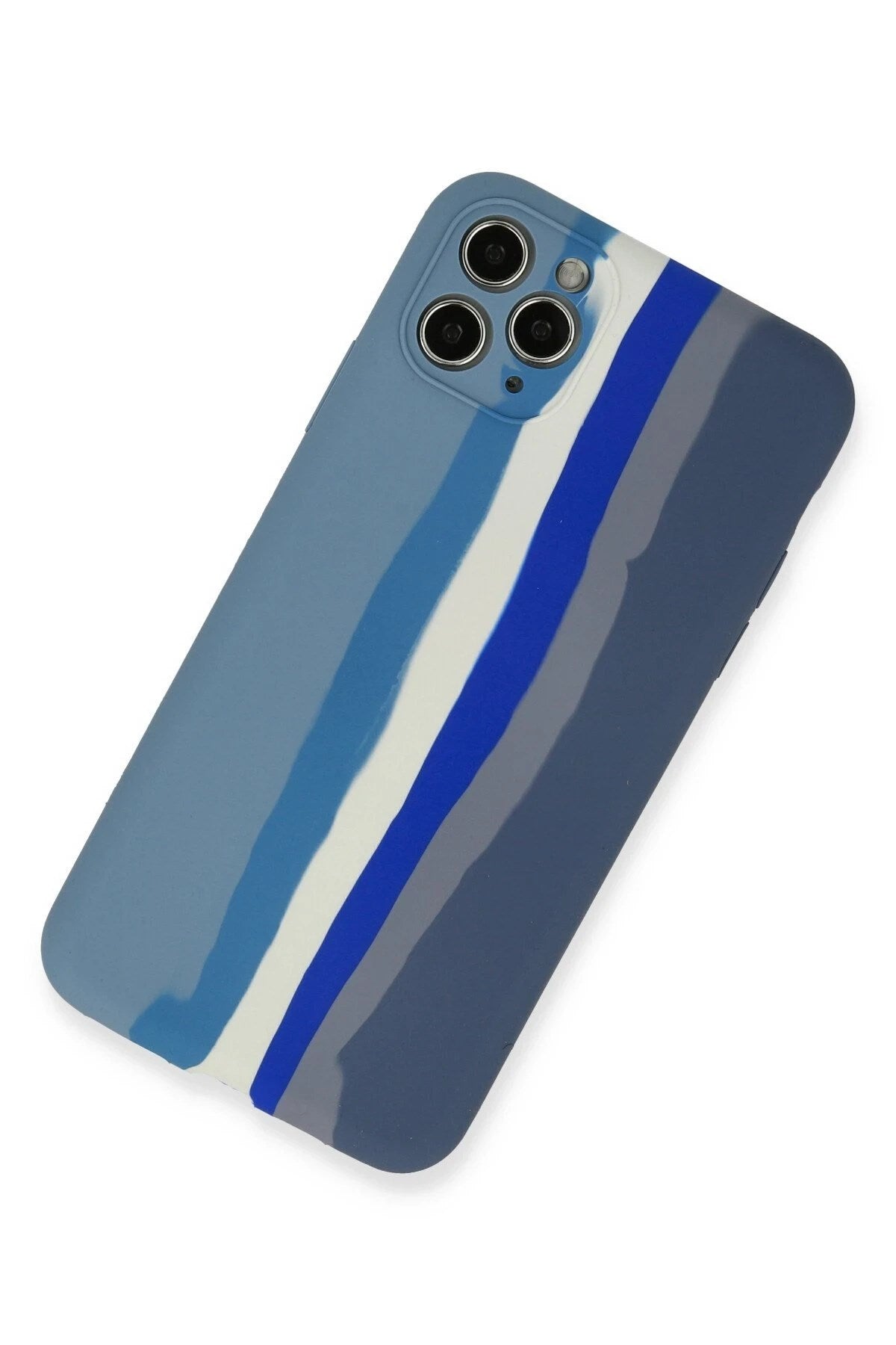 Mey İthalat® iPhone 11 Pro Kılıf Ebruli Lansman Silikon - Mavi-Gri
