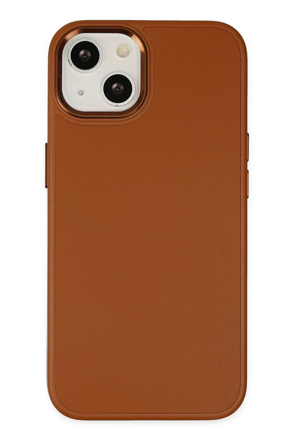Mey İthalat® iPhone 14 Plus Kılıf Asya Deri Silikon - Kahverengi