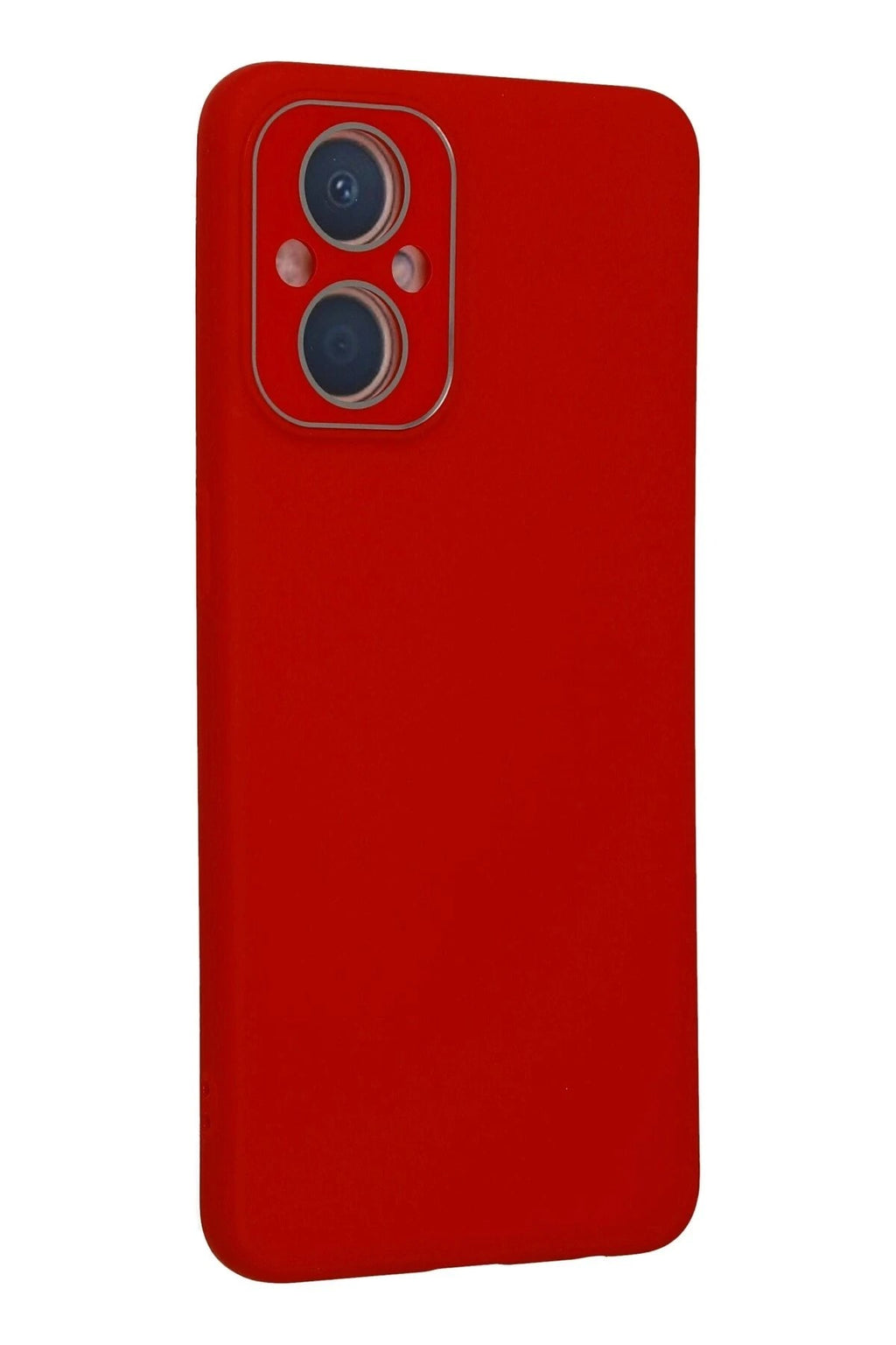 Mey İthalat® Reno 7 Lite Kılıf Lansman Glass Kapak - Kırmızı