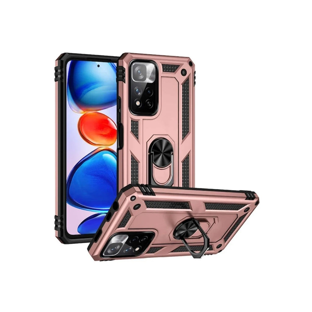 Mey İthalat® Redmi Note 11 Pro Plus 5G Kılıf Sofya Yüzüklü Silikon Kapak - Rose