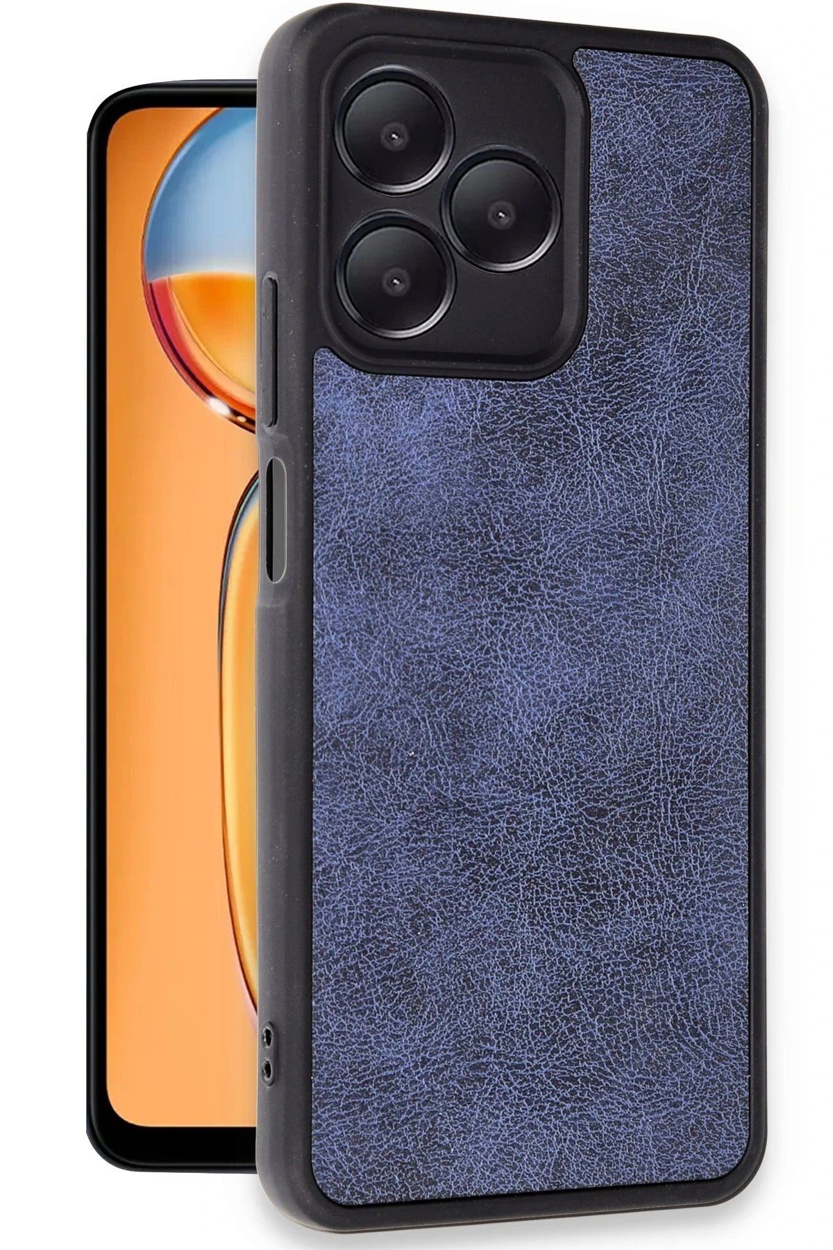 Mey İthalat® Realme Note 50 4G Kılıf Aras Deri Kapak - Lacivert