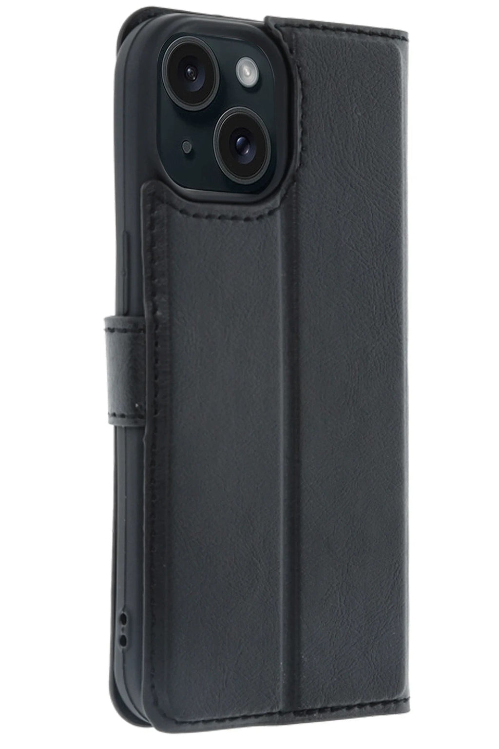 Mey İthalat® iPhone 15 Trend S Plus Kapaklı Kılıf - Siyah