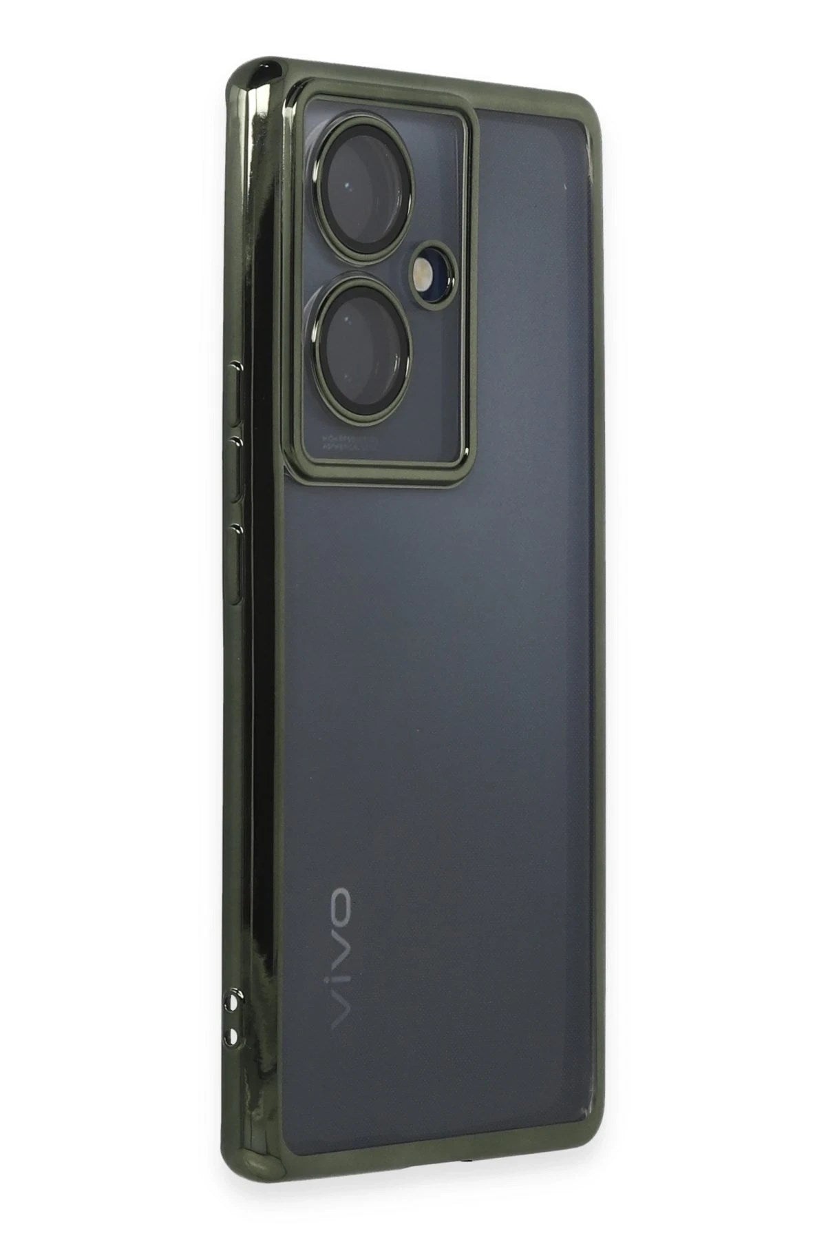 Mey İthalat® Vivo V29 Lite Kılıf Lensli Silikon - Yeşil