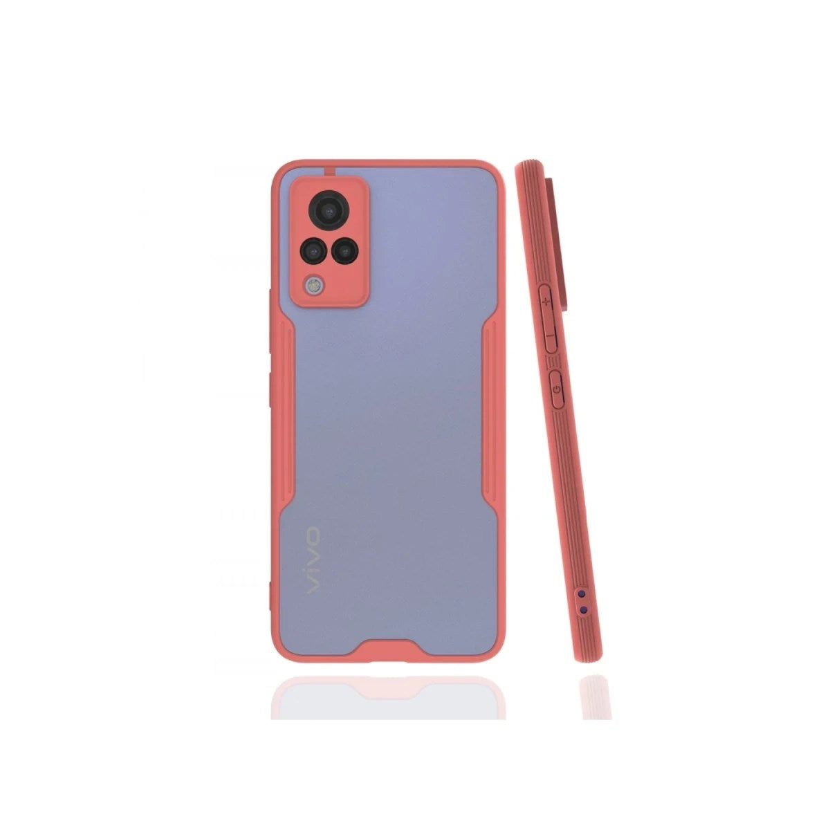 Mey İthalat® Vivo V21 Kılıf Platin Silikon - Pembe