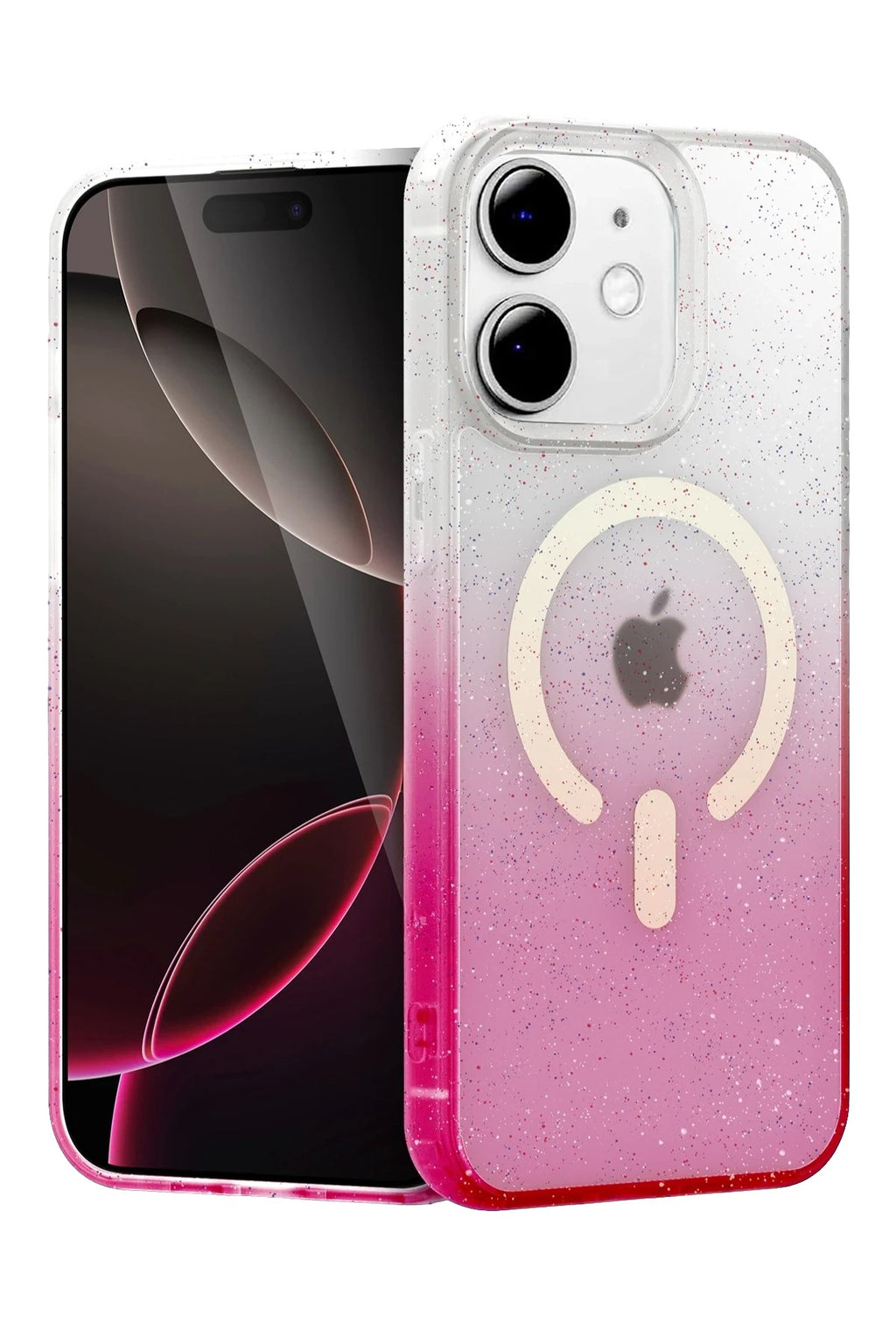 Mey İthalat® iPhone 12 Pummel Shiny Magsafe Kapak - Pembe