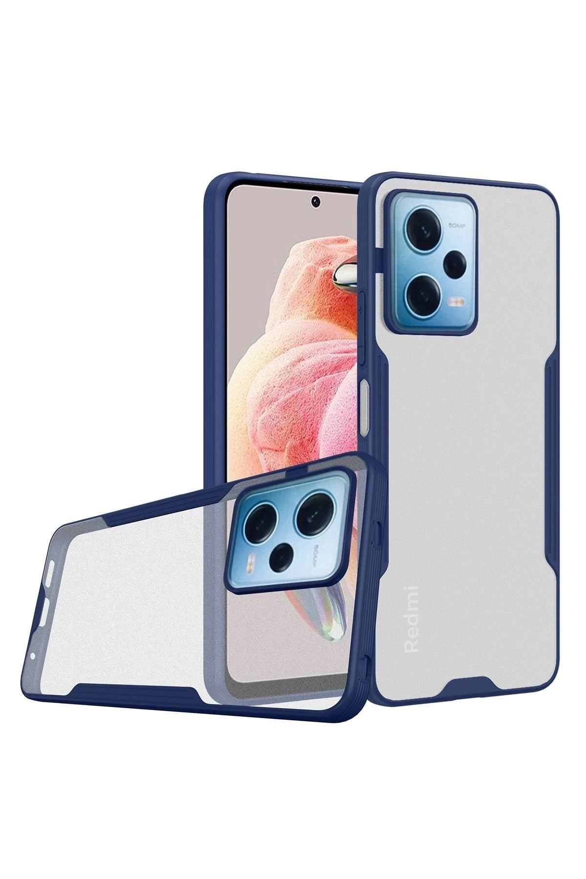 Mey İthalat® Redmi Note 12 5G Kılıf Platin Silikon - Lacivert