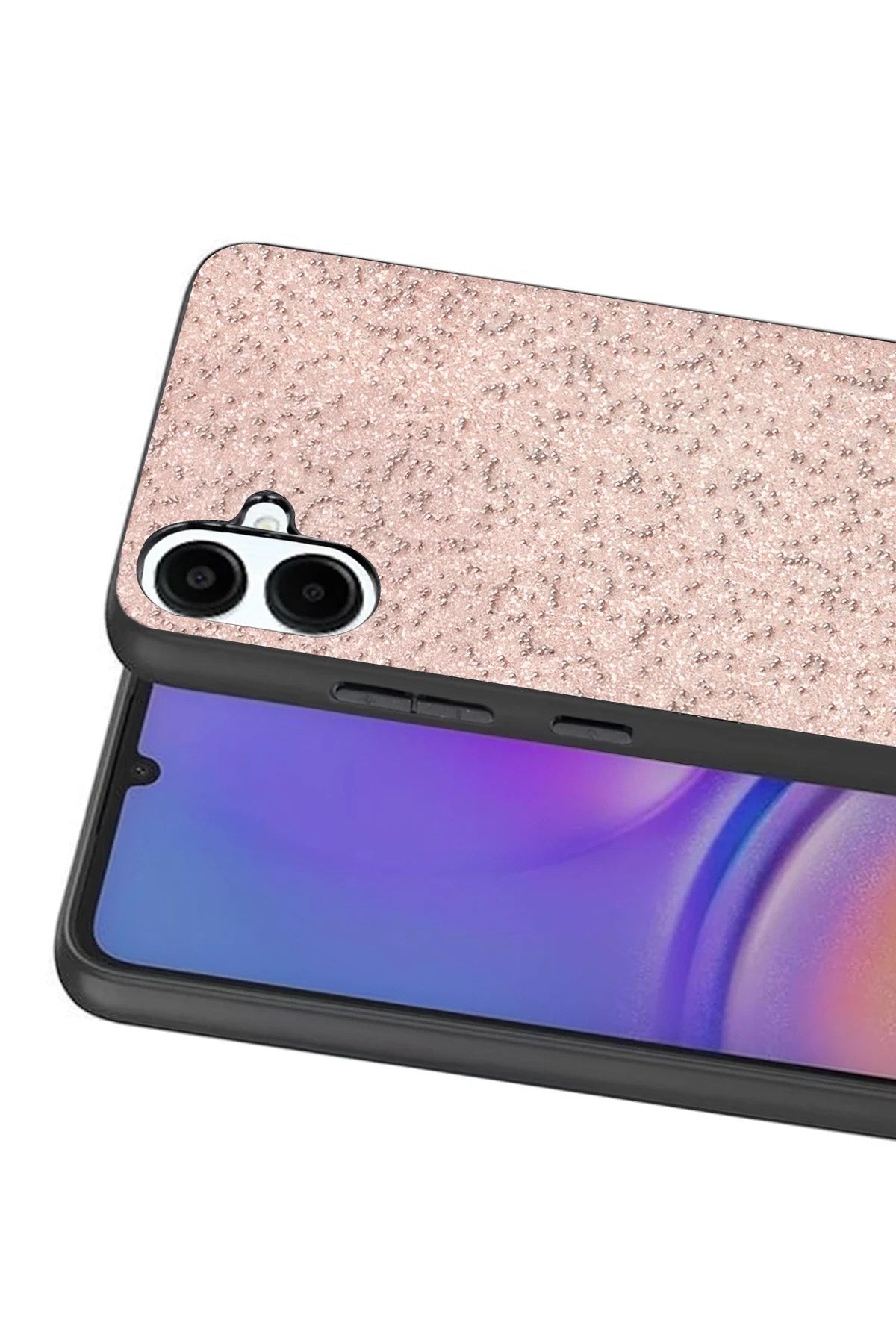 Mey İthalat® Samsung Galaxy A07 4G Bright Simli Kapak - Pembe